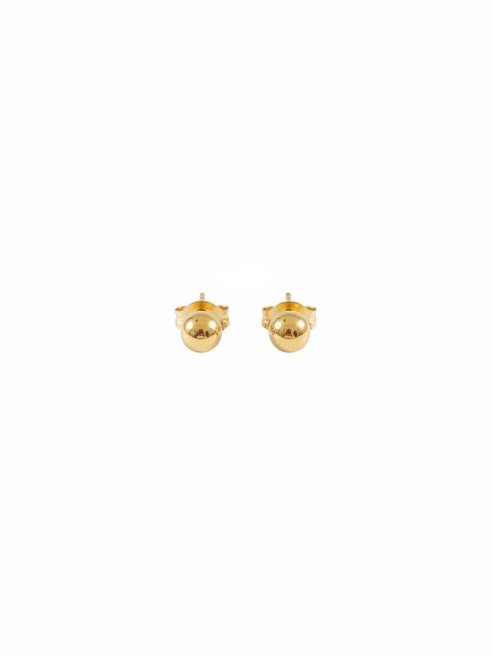 Gold Ball Stud Earrings - Classic Women's Jewelry